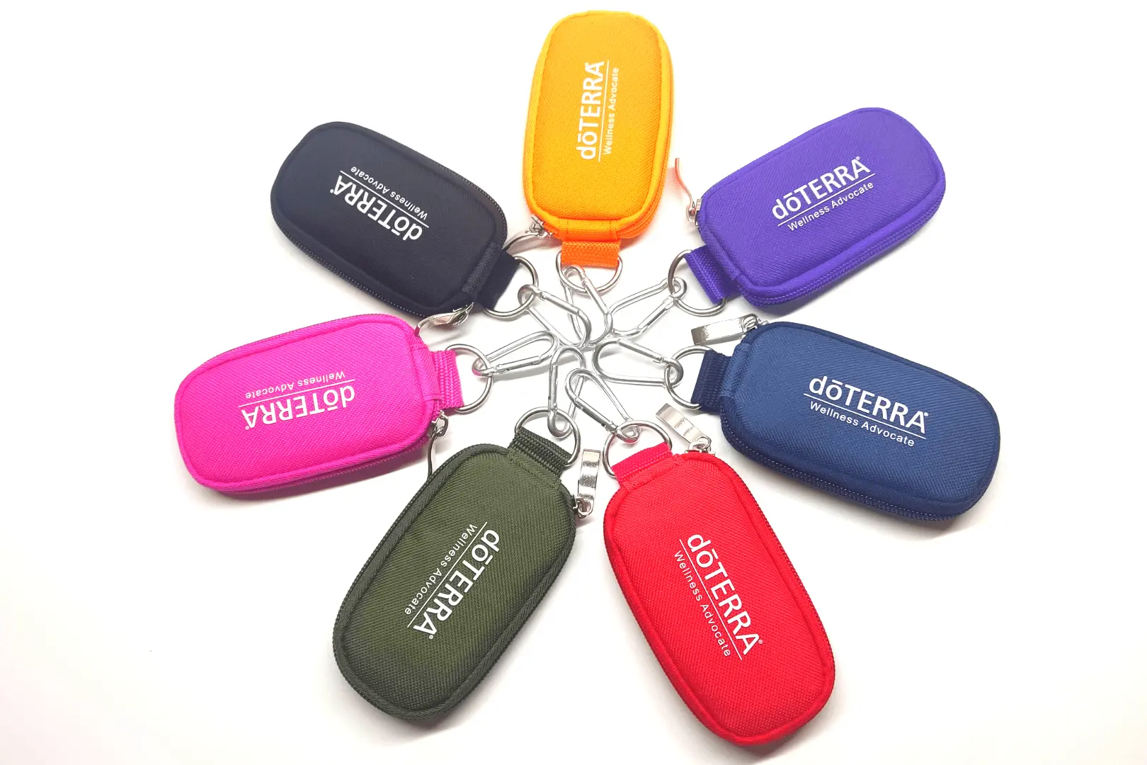 Essential oil case on keychain